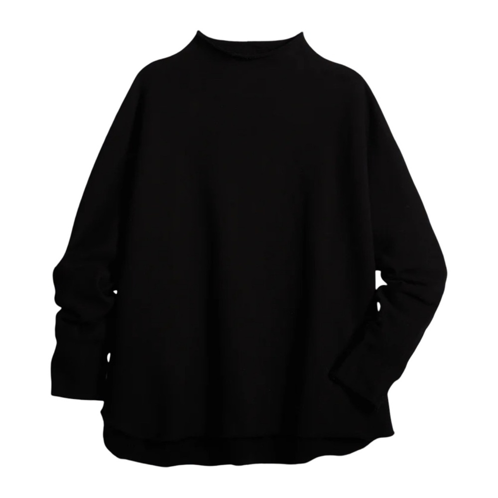 Frank & Eileen NWOT Effie Funnel Neck Capelet Black Size S - Picture 2 of 7
